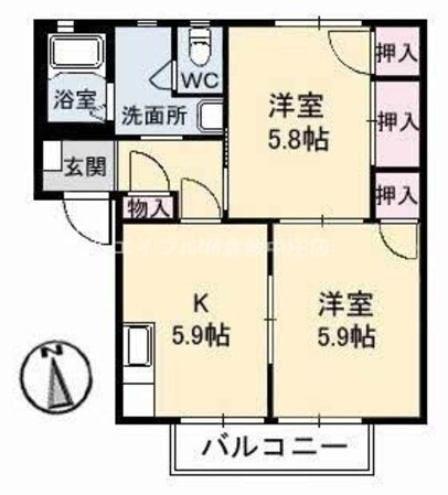 マイコート中庄の物件間取画像